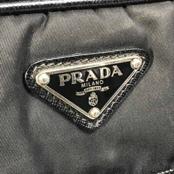 Auth PRADA Bag triangle logo plate Hand Bag PC Back Computer Case Business bag - Picture 8 of 16